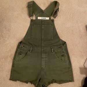 Brandy Melville Army Green Overalls